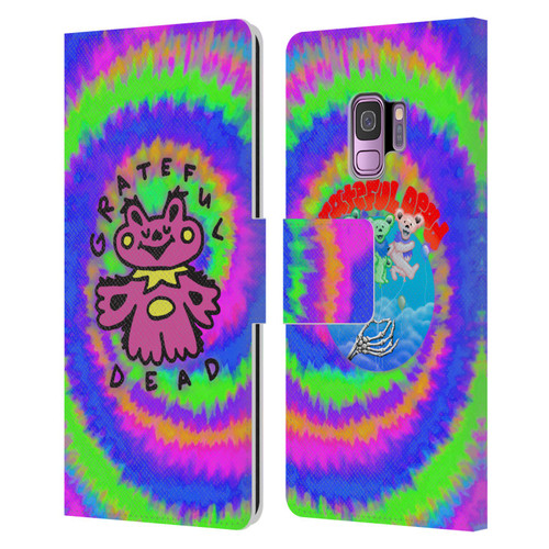 Grateful Dead Trends Dancing Bear Colorful Leather Book Wallet Case Cover For Samsung Galaxy S9