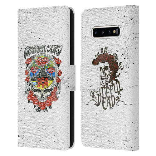 Grateful Dead Trends Rose Leather Book Wallet Case Cover For Samsung Galaxy S10+ / S10 Plus
