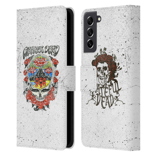 Grateful Dead Trends Rose Leather Book Wallet Case Cover For Samsung Galaxy S21 FE 5G