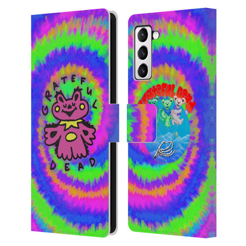 Grateful Dead Trends Dancing Bear Colorful Leather Book Wallet Case Cover For Samsung Galaxy S21+ 5G