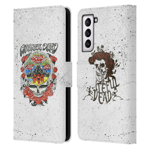Grateful Dead Trends Rose Leather Book Wallet Case Cover For Samsung Galaxy S21 5G