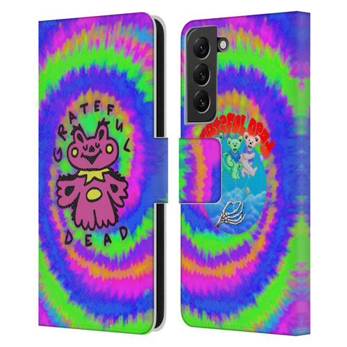 Grateful Dead Trends Dancing Bear Colorful Leather Book Wallet Case Cover For Samsung Galaxy S22+ 5G