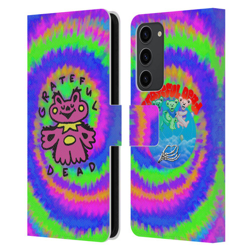 Grateful Dead Trends Dancing Bear Colorful Leather Book Wallet Case Cover For Samsung Galaxy S23+ 5G