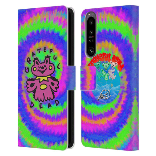 Grateful Dead Trends Dancing Bear Colorful Leather Book Wallet Case Cover For Sony Xperia 1 IV