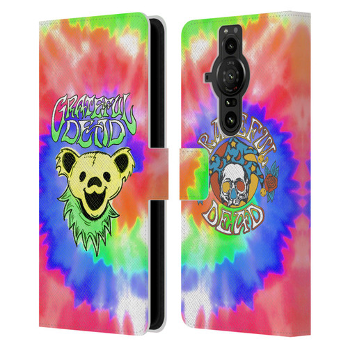 Grateful Dead Trends Bear Tie Dye Leather Book Wallet Case Cover For Sony Xperia Pro-I