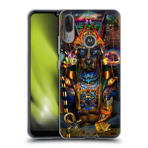 Jumbie Art Gods and Goddesses Anubis Soft Gel Case for Motorola Moto E6 Plus