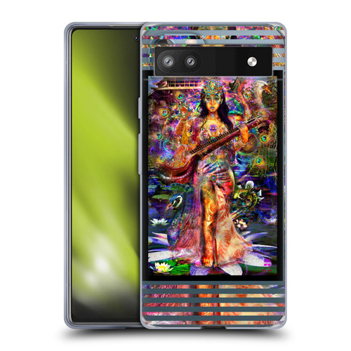 Jumbie Art Gods and Goddesses Saraswatti Soft Gel Case for Google Pixel 6a