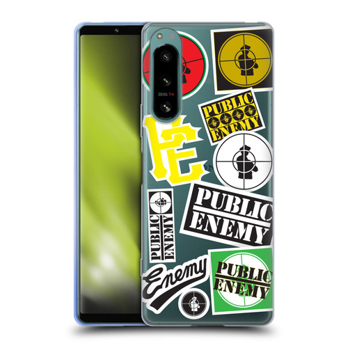 Public Enemy Graphics Collage Soft Gel Case for Sony Xperia 5 IV