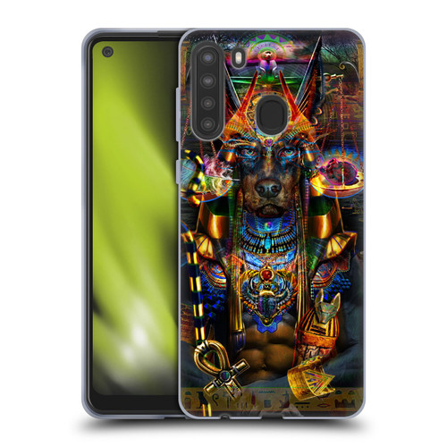 Jumbie Art Gods and Goddesses Anubis Soft Gel Case for Samsung Galaxy A21 (2020)