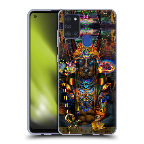 Jumbie Art Gods and Goddesses Anubis Soft Gel Case for Samsung Galaxy A21s (2020)