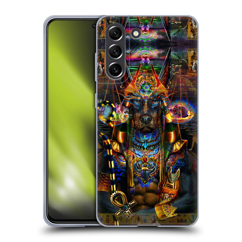 Jumbie Art Gods and Goddesses Anubis Soft Gel Case for Samsung Galaxy S21 FE 5G