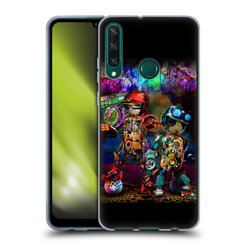 Jumbie Art Visionary Boombox Robots Soft Gel Case for Huawei Y6p