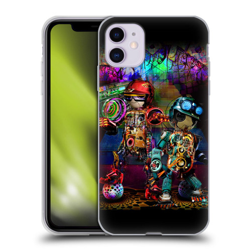 Jumbie Art Visionary Boombox Robots Soft Gel Case for Apple iPhone 11