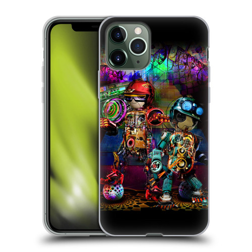 Jumbie Art Visionary Boombox Robots Soft Gel Case for Apple iPhone 11 Pro