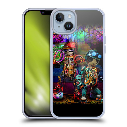 Jumbie Art Visionary Boombox Robots Soft Gel Case for Apple iPhone 14 Plus