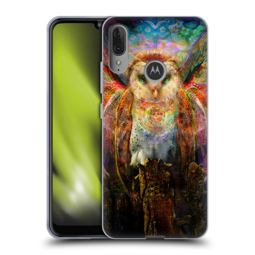 Jumbie Art Visionary Owl Soft Gel Case for Motorola Moto E6 Plus