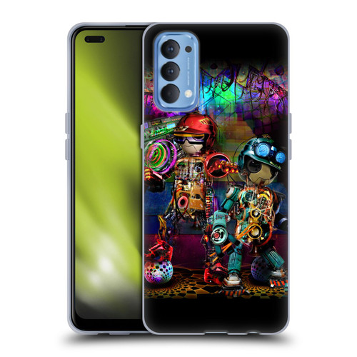 Jumbie Art Visionary Boombox Robots Soft Gel Case for OPPO Reno 4 5G