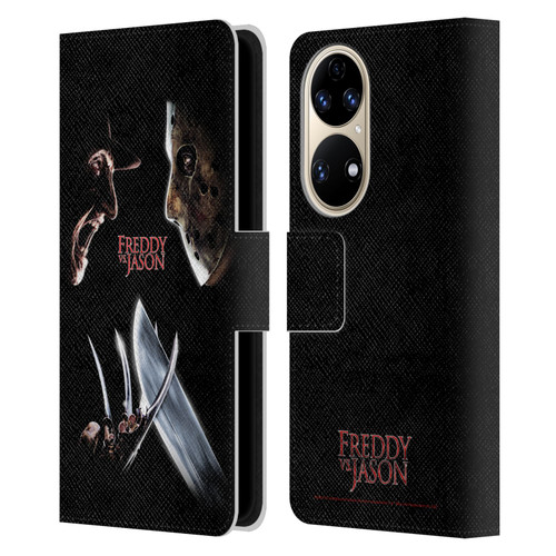 Freddy VS. Jason Graphics Freddy vs. Jason Leather Book Wallet Case Cover For Huawei P50