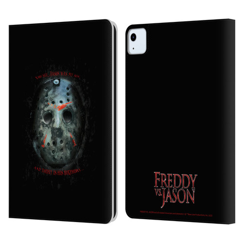 Freddy VS. Jason Graphics Jason's Birthday Leather Book Wallet Case Cover For Apple iPad Air 2020 / 2022