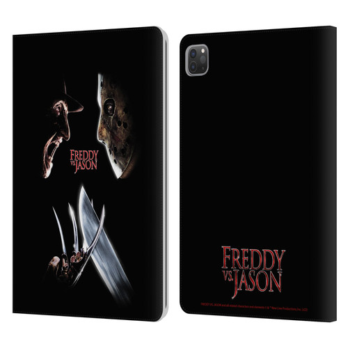 Freddy VS. Jason Graphics Freddy vs. Jason Leather Book Wallet Case Cover For Apple iPad Pro 11 2020 / 2021 / 2022