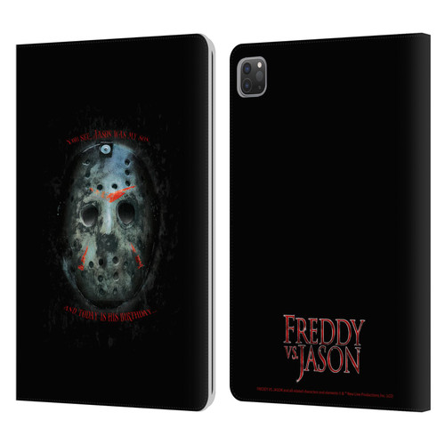 Freddy VS. Jason Graphics Jason's Birthday Leather Book Wallet Case Cover For Apple iPad Pro 11 2020 / 2021 / 2022