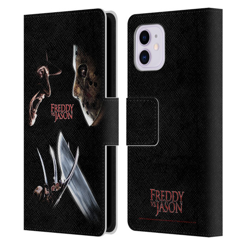 Freddy VS. Jason Graphics Freddy vs. Jason Leather Book Wallet Case Cover For Apple iPhone 11