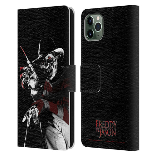 Freddy VS. Jason Graphics Freddy Leather Book Wallet Case Cover For Apple iPhone 11 Pro Max