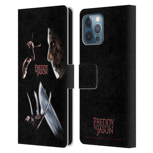Freddy VS. Jason Graphics Freddy vs. Jason Leather Book Wallet Case Cover For Apple iPhone 12 Pro Max