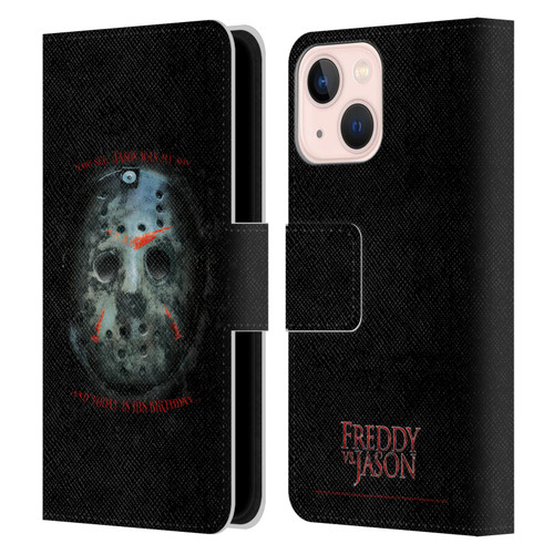 Freddy VS. Jason Graphics Jason's Birthday Leather Book Wallet Case Cover For Apple iPhone 13 Mini