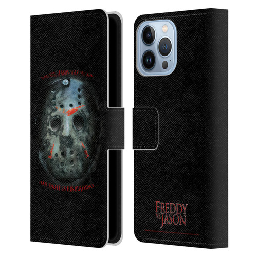Freddy VS. Jason Graphics Jason's Birthday Leather Book Wallet Case Cover For Apple iPhone 13 Pro Max