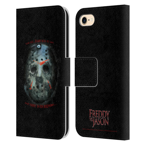 Freddy VS. Jason Graphics Jason's Birthday Leather Book Wallet Case Cover For Apple iPhone 7 / 8 / SE 2020 & 2022
