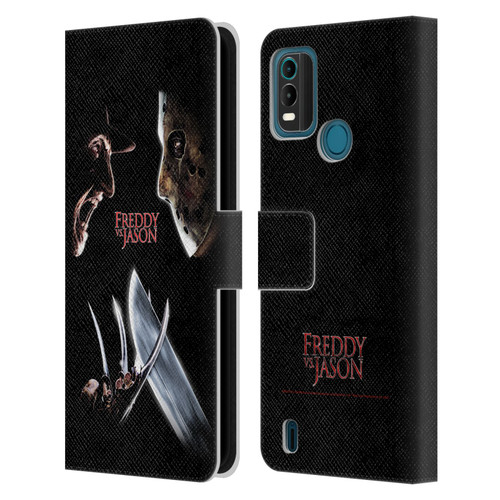 Freddy VS. Jason Graphics Freddy vs. Jason Leather Book Wallet Case Cover For Nokia G11 Plus