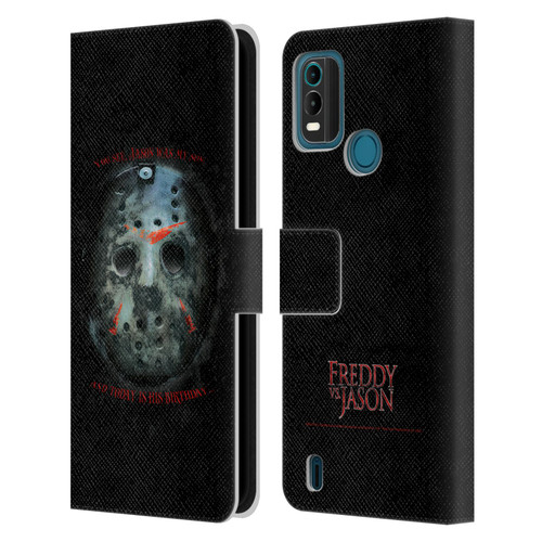 Freddy VS. Jason Graphics Jason's Birthday Leather Book Wallet Case Cover For Nokia G11 Plus
