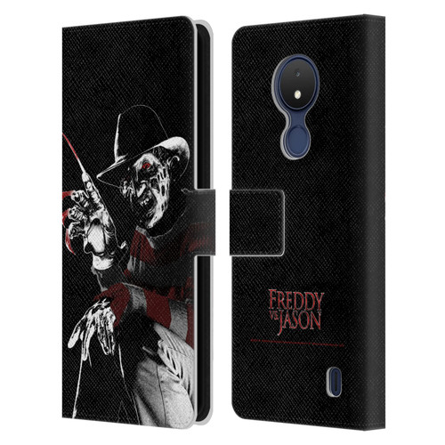 Freddy VS. Jason Graphics Freddy Leather Book Wallet Case Cover For Nokia C21