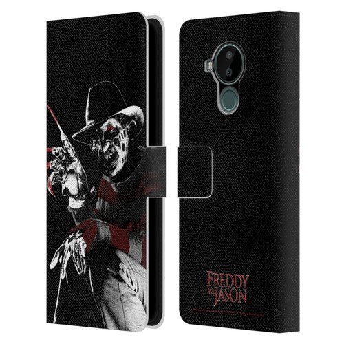 Freddy VS. Jason Graphics Freddy Leather Book Wallet Case Cover For Nokia C30