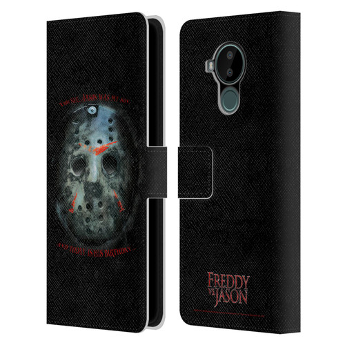 Freddy VS. Jason Graphics Jason's Birthday Leather Book Wallet Case Cover For Nokia C30