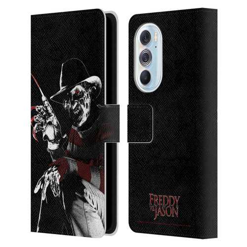 Freddy VS. Jason Graphics Freddy Leather Book Wallet Case Cover For Motorola Edge X30