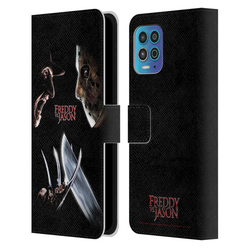 Freddy VS. Jason Graphics Freddy vs. Jason Leather Book Wallet Case Cover For Motorola Moto G100