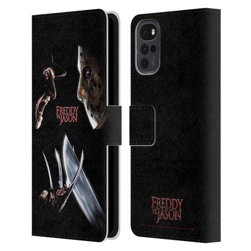 Freddy VS. Jason Graphics Freddy vs. Jason Leather Book Wallet Case Cover For Motorola Moto G22