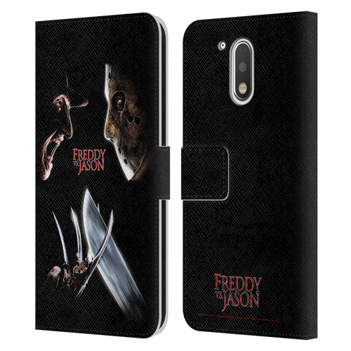Freddy VS. Jason Graphics Freddy vs. Jason Leather Book Wallet Case Cover For Motorola Moto G41