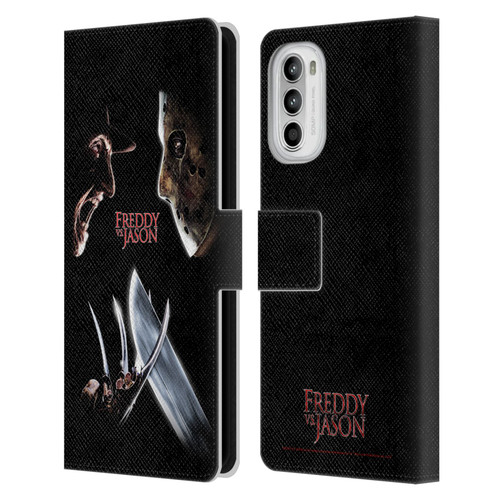 Freddy VS. Jason Graphics Freddy vs. Jason Leather Book Wallet Case Cover For Motorola Moto G52