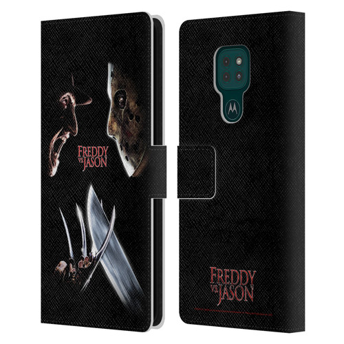 Freddy VS. Jason Graphics Freddy vs. Jason Leather Book Wallet Case Cover For Motorola Moto G9 Play