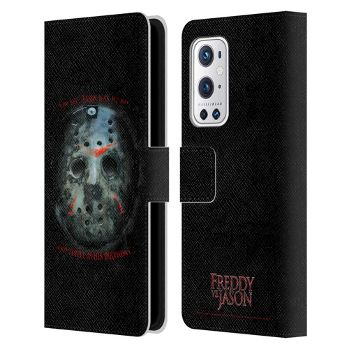Freddy VS. Jason Graphics Jason's Birthday Leather Book Wallet Case Cover For OnePlus 9 Pro