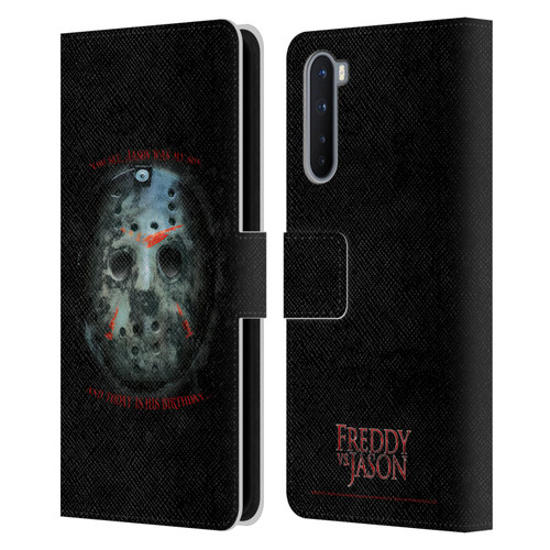 Freddy VS. Jason Graphics Jason's Birthday Leather Book Wallet Case Cover For OnePlus Nord 5G