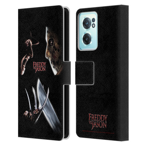 Freddy VS. Jason Graphics Freddy vs. Jason Leather Book Wallet Case Cover For OnePlus Nord CE 2 5G