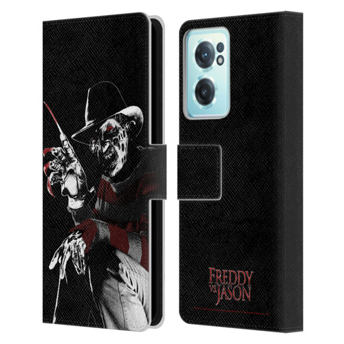 Freddy VS. Jason Graphics Freddy Leather Book Wallet Case Cover For OnePlus Nord CE 2 5G