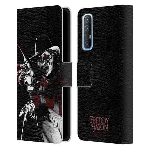 Freddy VS. Jason Graphics Freddy Leather Book Wallet Case Cover For OPPO Find X2 Neo 5G