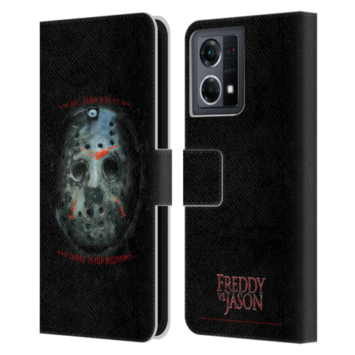 Freddy VS. Jason Graphics Jason's Birthday Leather Book Wallet Case Cover For OPPO Reno8 4G