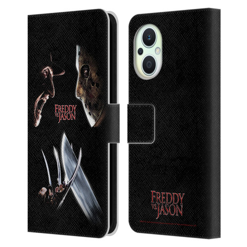 Freddy VS. Jason Graphics Freddy vs. Jason Leather Book Wallet Case Cover For OPPO Reno8 Lite