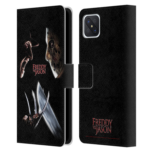 Freddy VS. Jason Graphics Freddy vs. Jason Leather Book Wallet Case Cover For OPPO Reno4 Z 5G